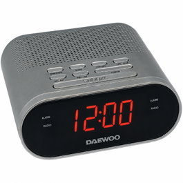 Daewoo Radio Reloj DW1219 AM/FM con salida Jack 3.5 mm